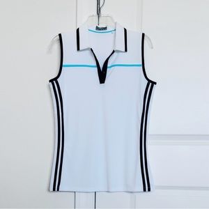 Callaway White and Black Sleeveless Tank Top